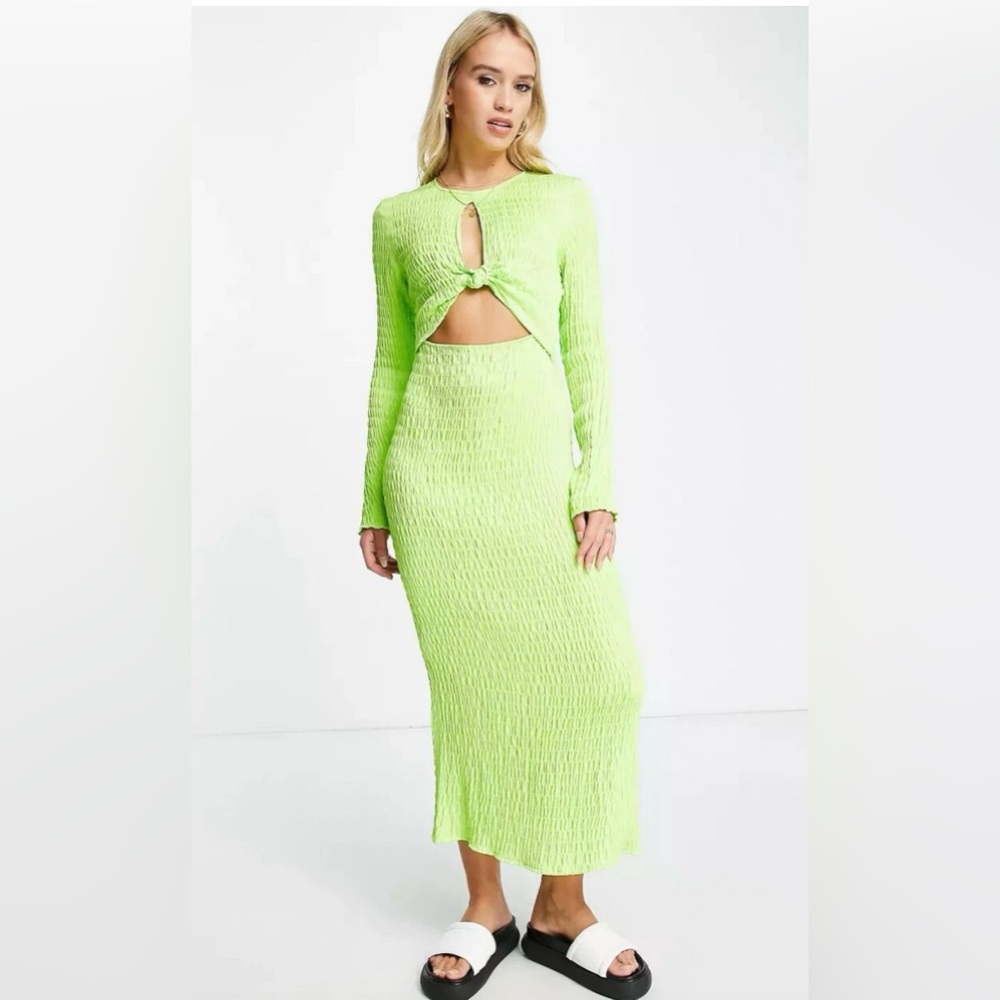 NWT Top shop Green cut out dress in Size 6